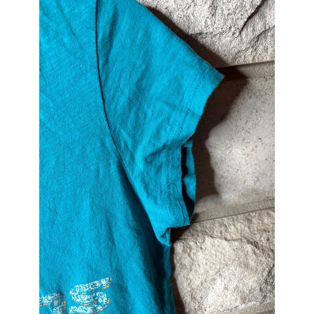 NFL Team Apparel Miami Dolphins Womens Teal V-Neck Graphic T-Shirt Size‎ M - Picture 6 of 8